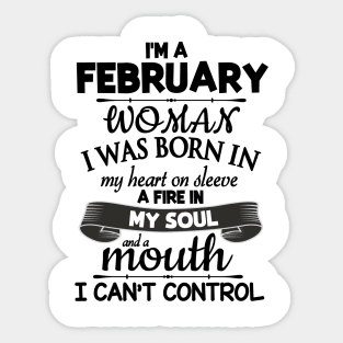 I'm A February Woman Happy Birthday To Me You Mommy Daughter Sticker